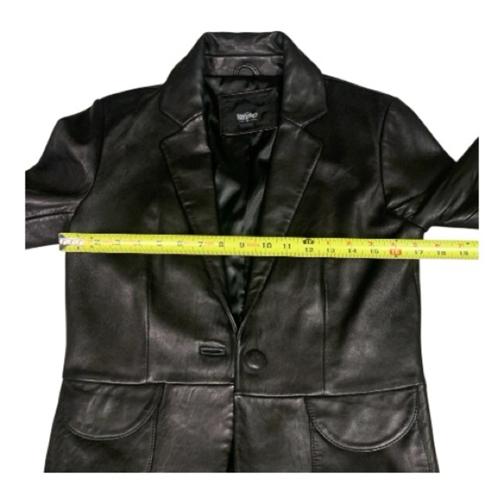 Mossimo Soft Tailored 100% Leather Jacket Moto Baddie Classic Size Small - Picture 7 of 12